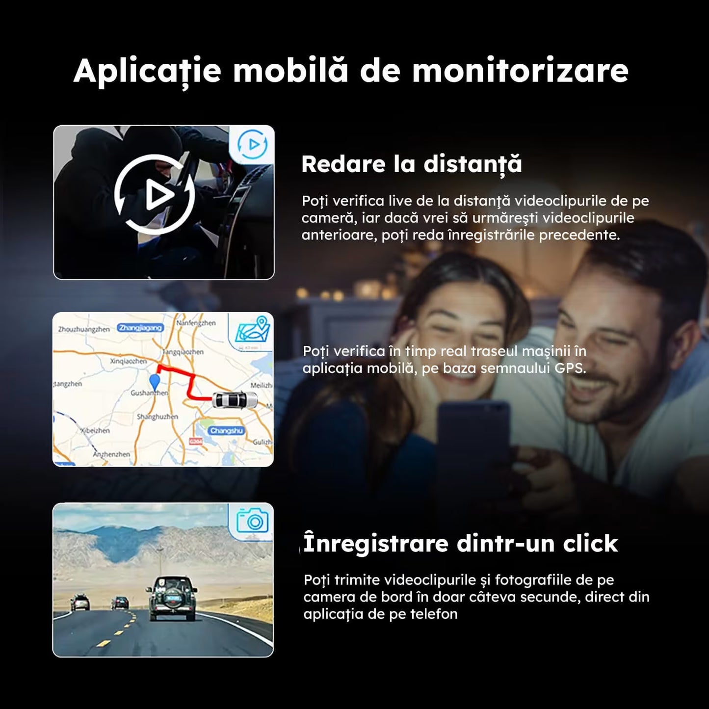 CAMERA AUTO 4G CARTELA SIM - NOAR CONNECT 4G + CARD 128GB CADOU, MONITORIZARE LA DISTANTA