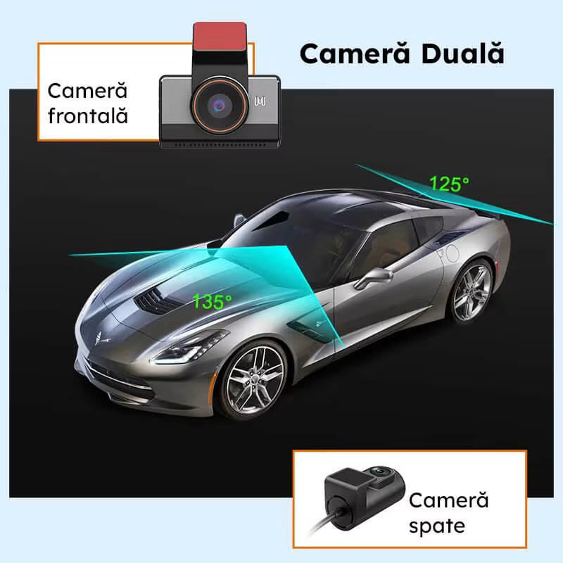 CAMERA AUTO 4G CARTELA SIM - NOAR CONNECT 4G + CARD 128GB CADOU, MONITORIZARE LA DISTANTA