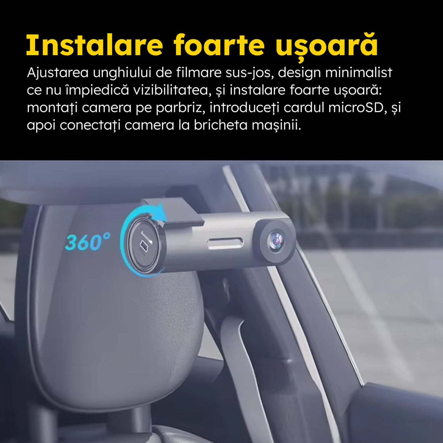 CAMERA AUTO NOAR LITE + CARD 32 GB CADOU, APLICATIE MOBILA