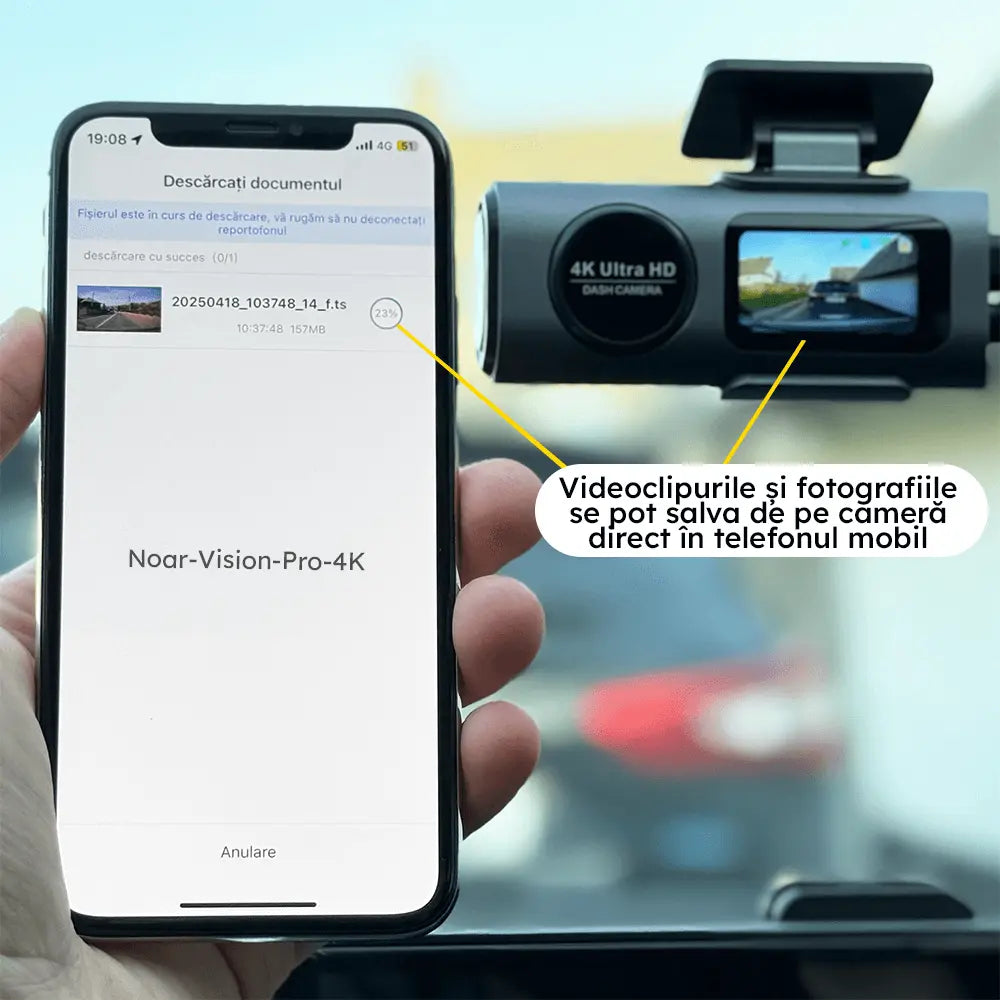 CAMERA DE BORD NOAR VISION PRO 4K + CARD 128GB CADOU