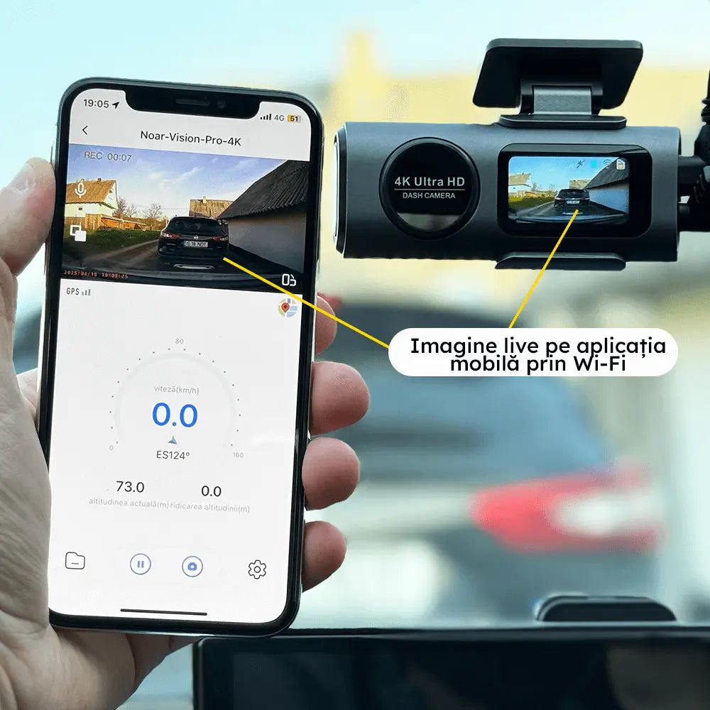 CAMERA DE BORD NOAR VISION PRO 4K + CARD 128GB CADOU