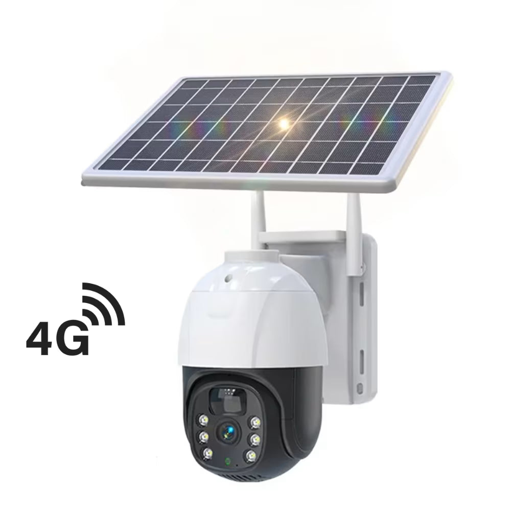 CAMERĂ SUPRAVEGHERE 2K, CONEXIUNE 4G, PANOU SOLAR, VEDERE 360, CONTROL DIN APLICAȚIE