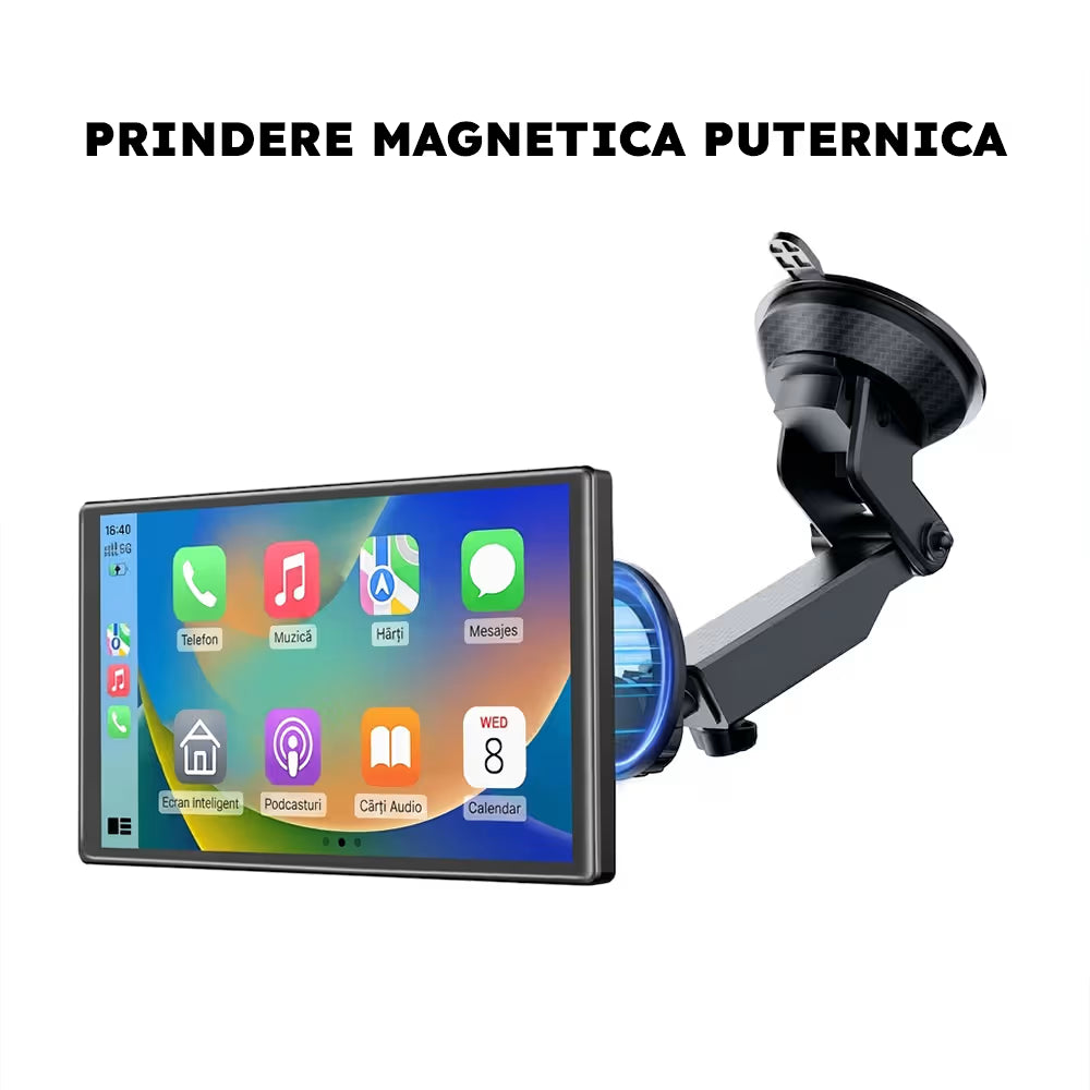 TABLETA AUTO NAVI100 CU APPLE CARPLAY & ANDROID AUTO - TOUCHSCREEN - 7 INCH - PRINDERE MAGNETICA