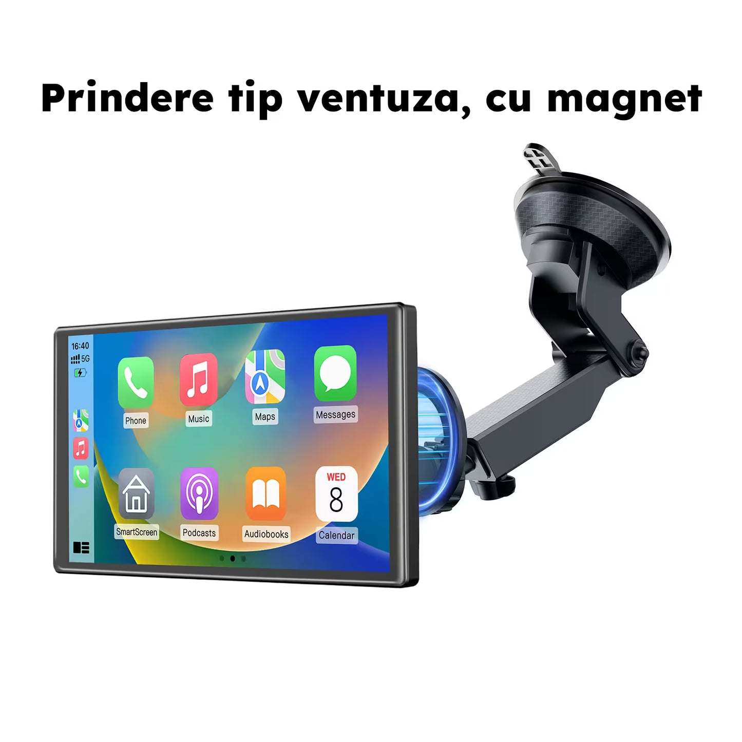 TABLETA AUTO NAVI100 CU APPLE CARPLAY & ANDROID AUTO - TOUCHSCREEN - 7 INCH - PRINDERE MAGNETICA