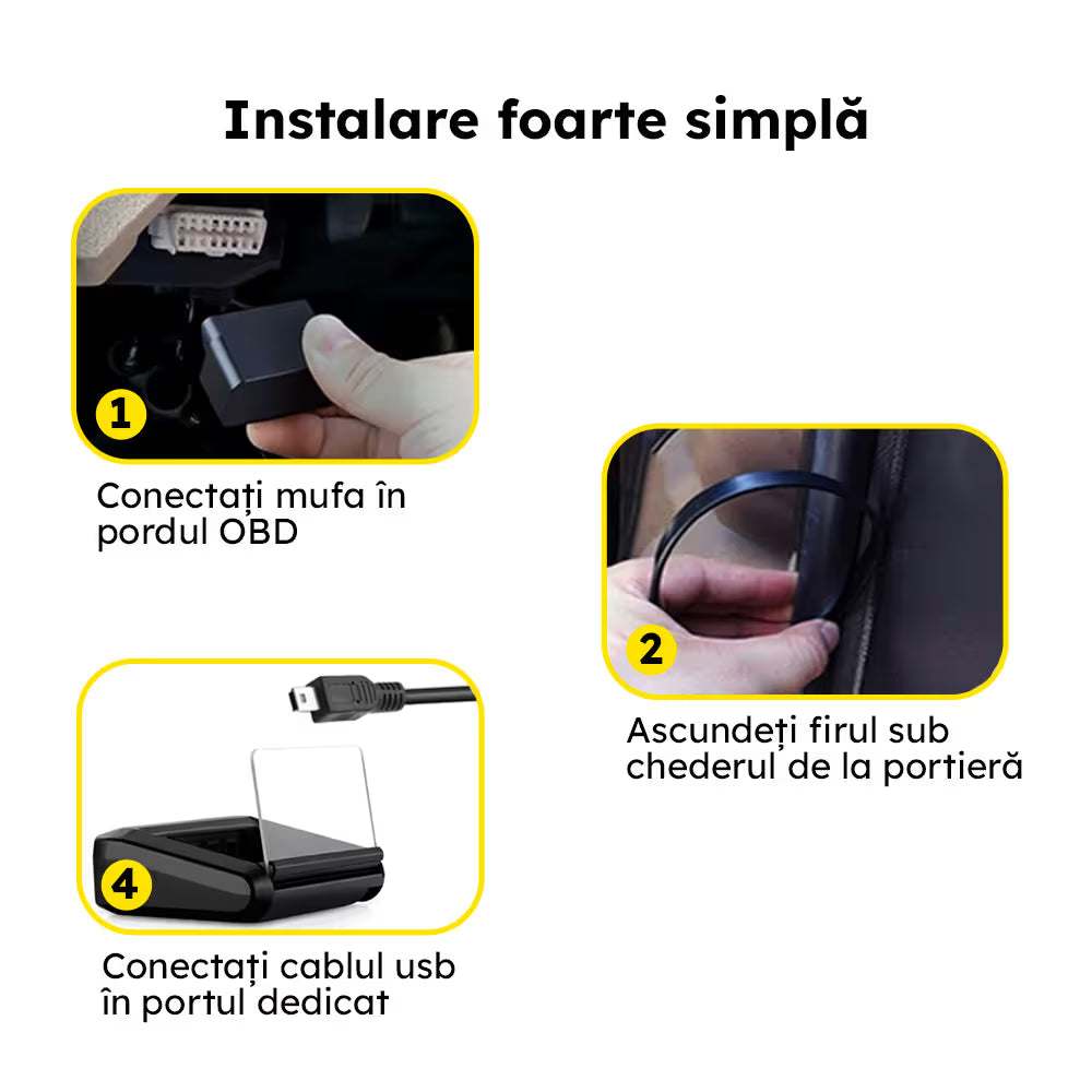 HEAD UP DISPLAY UNIVERSAL OBD2 NOAR AUTO