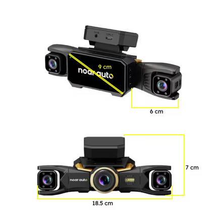 CAMERA DE BORD NOAR Q100 WIFI - 4 CANALE, 4K + FULL HD, GPS, TOUCHSCREEN, FILMARE NOCTURNA