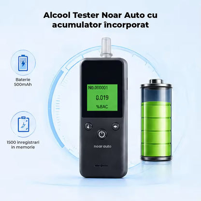 ALCOOL TESTER PROFESIONAL CU ACUMULATOR - ETILOTEST DIGITAL, ACURATETE +/- 0.01% BAC, 10 REZERVE INCLUSE