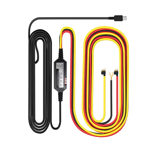 CABLU ADAPTOR USB-C 5V 1.5A 12-24V PENTRU CAMERE AUTO DVR – ALIMENTARE 24/7, MONTAJ SIGUR LA SIGURANTE