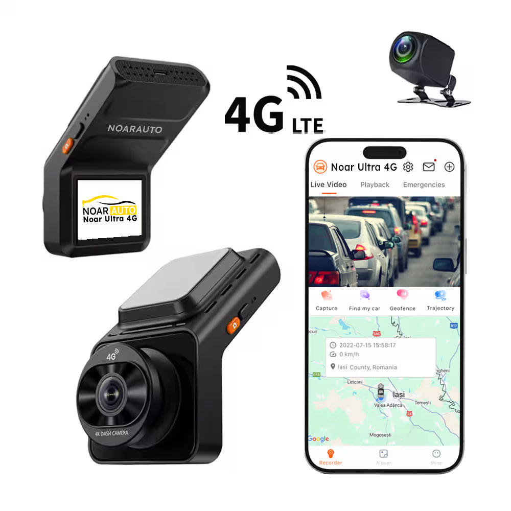 CAMERA AUTO 4G CARTELA SIM - NOAR ULTRA 4G, 4K + FULL HD, GPS, ACCES DE LA DISTANTA