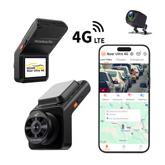 CAMERA AUTO 4G CARTELA SIM - NOAR ULTRA 4G, 4K + FULL HD, GPS, ACCES DE LA DISTANTA