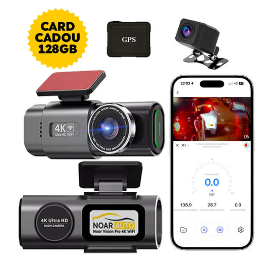CAMERA DE BORD NOAR VISION PRO 4K + CARD 128GB CADOU