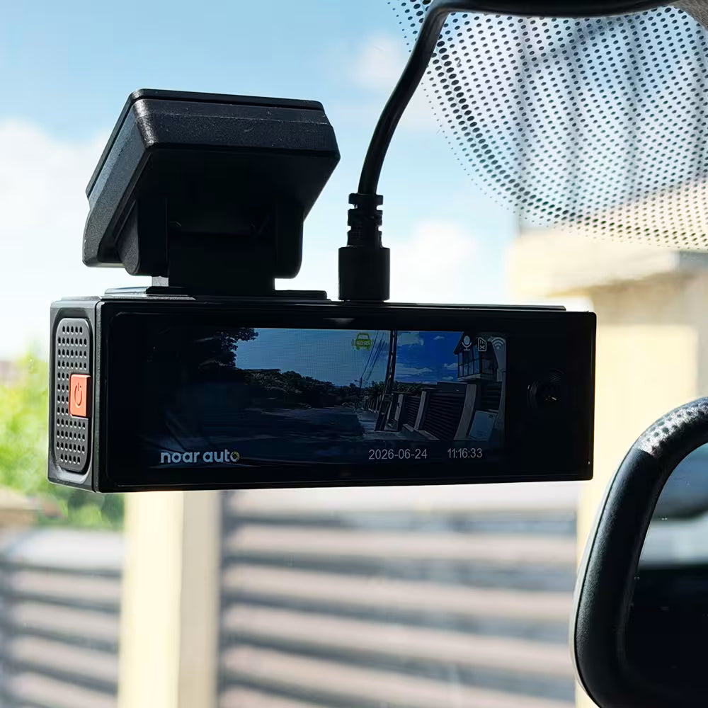 CAMERA DE BORD NOAR T100 4K - CAMERA AUTO TRIPLA - FISHEYE - TOUCHSCREEN - WIFI