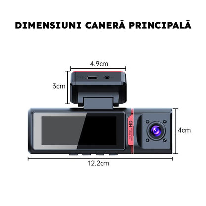 CAMERA AUTO TRIPLA - NOAR 3VISION 4K, SENZOR IMPACT, FILMARE IN PARCARE, APLICATIE TELEFON