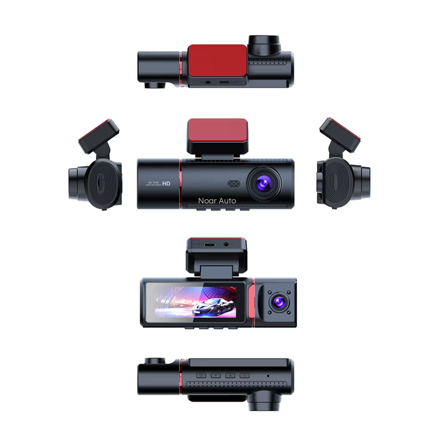 CAMERA AUTO TRIPLA - NOAR 3VISION 4K, SENZOR IMPACT, FILMARE IN PARCARE, APLICATIE TELEFON