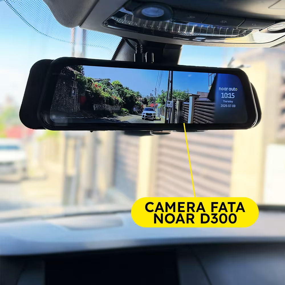 CAMERA DE BORD D300 OGLINDA - TOUCHSCREEN 9.66", FUNCTII AI - ADAS + BSD + WiFi, 4K + FULL HD