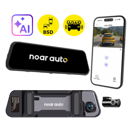 CAMERA DE BORD D300 OGLINDA - TOUCHSCREEN 9.66", FUNCTII AI - ADAS + BSD + WiFi, 4K + FULL HD