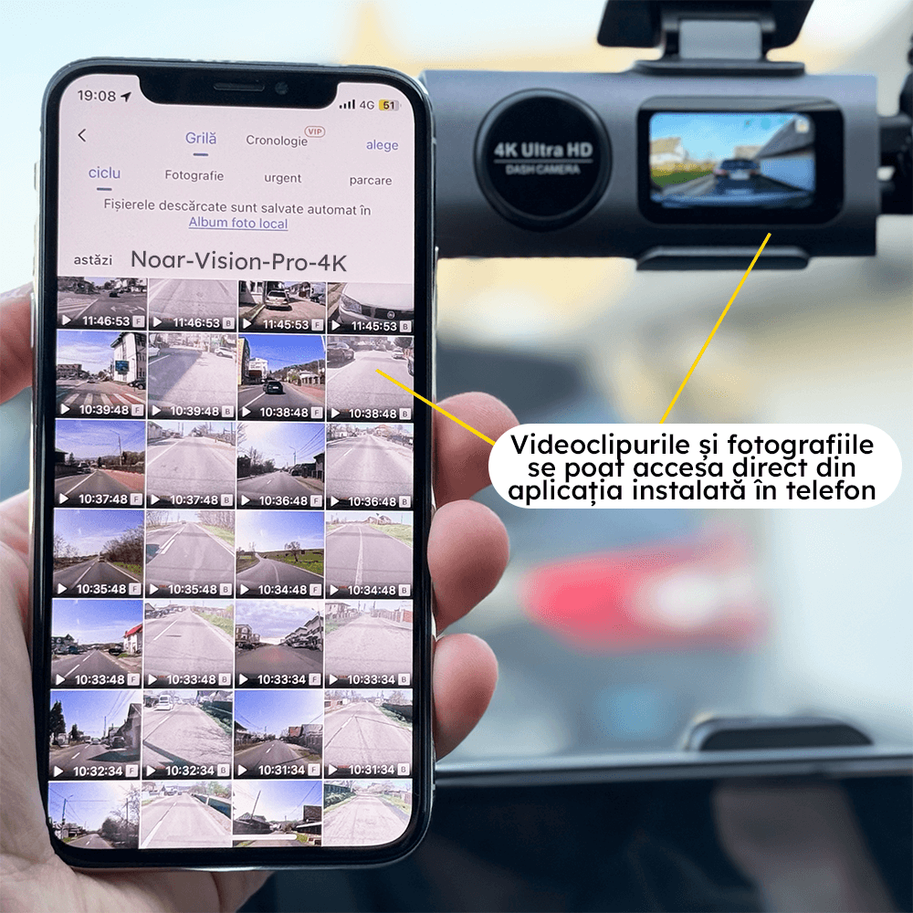 CAMERA DE BORD NOAR VISION PRO 4K + CARD 128GB CADOU