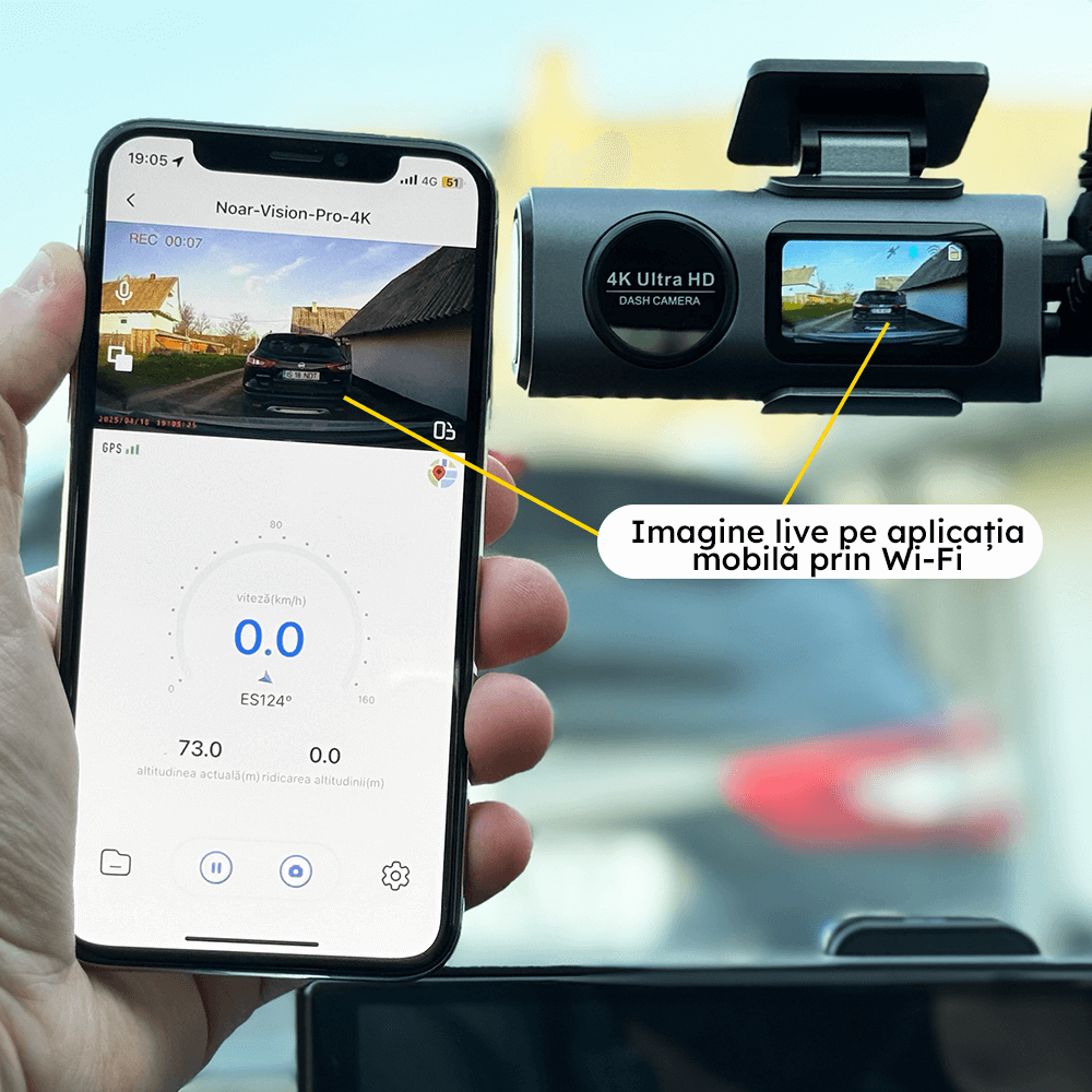 CAMERA DE BORD NOAR VISION PRO 4K + CARD 128GB CADOU
