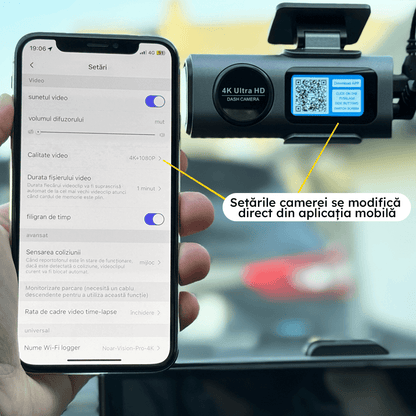 CAMERA DE BORD NOAR VISION PRO 4K + CARD 128GB CADOU