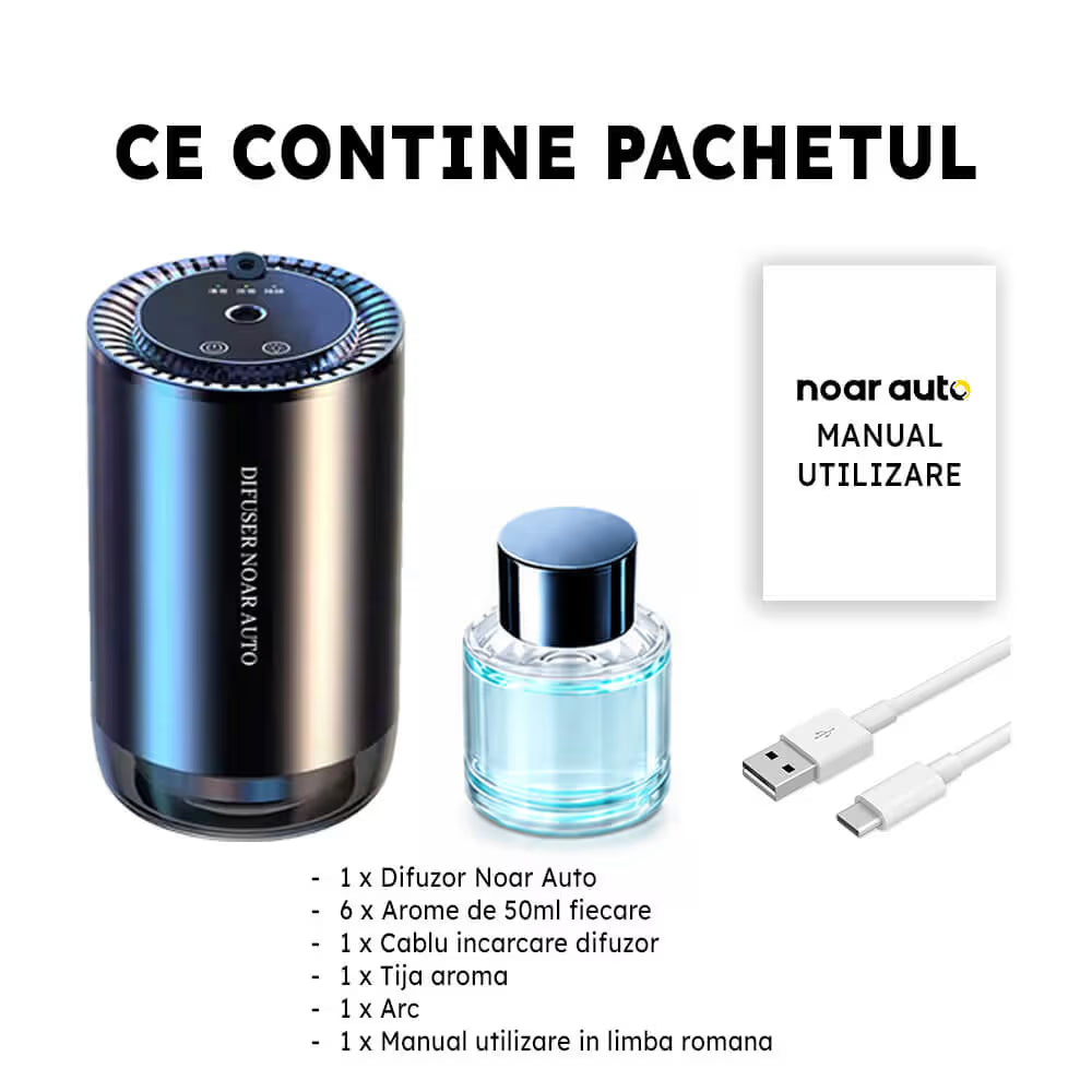 DIFUZOR DE PARFUM NOAR AUTO + 6 AROME