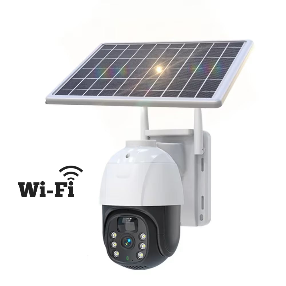 CAMERA SUPRAVEGHERE 2K, CONEXIUNE WIFI, PANOU SOLAR, VEDERE 360, CONTROL DIN APLICATIE