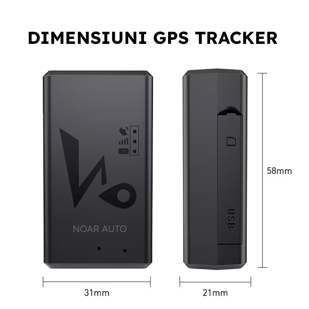 GPS TRACKER CU CARTELA SIM 4G - GPS100 NOAR AUTO - MAGNETIC, ACUMULATOR INTEGRAT