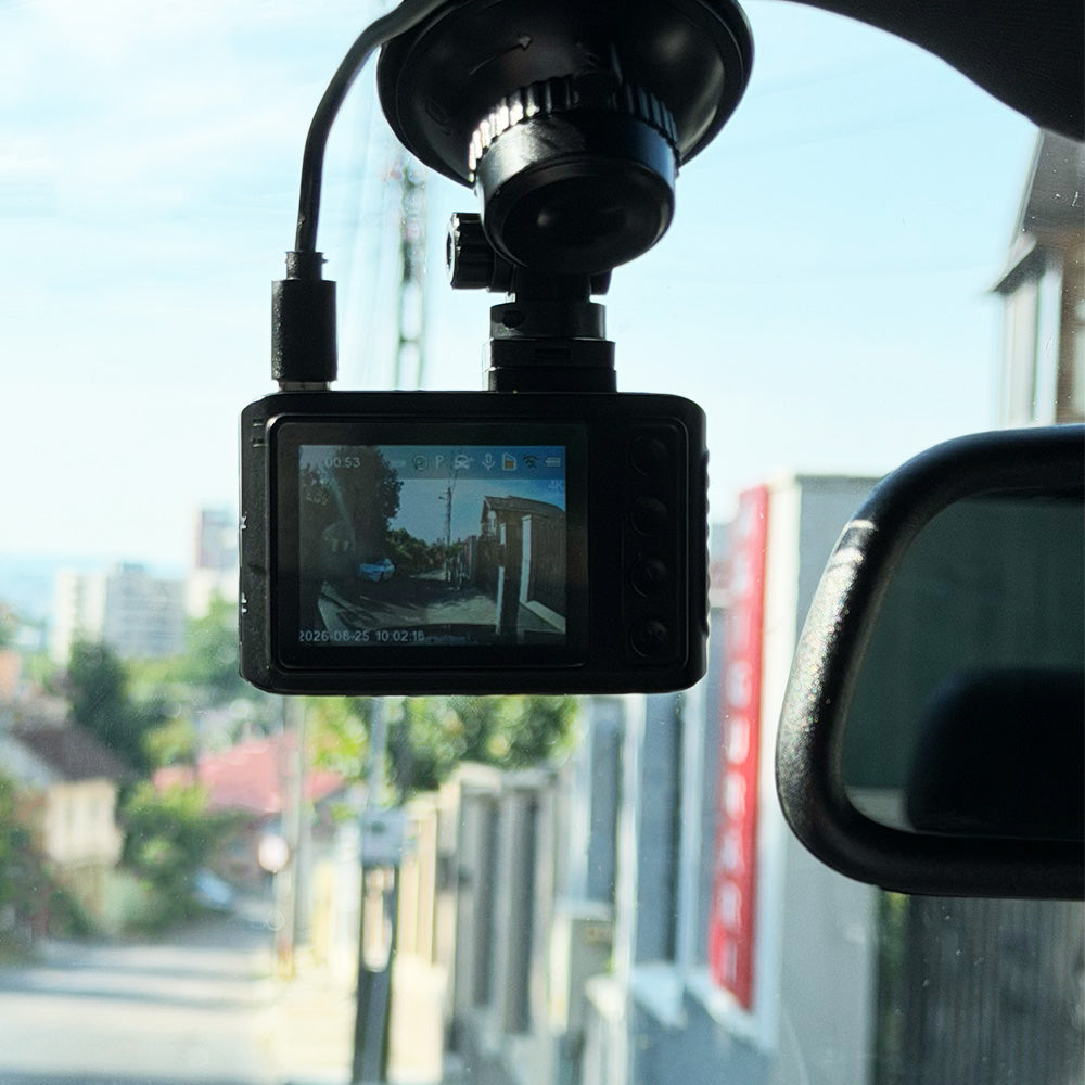 CAMERA AUTO NOAR D500 WIFI - MENIU LIMBA ROMANA, FATA 4K + SPATE FullHD, FILMARE PARCARE, VENTUZA