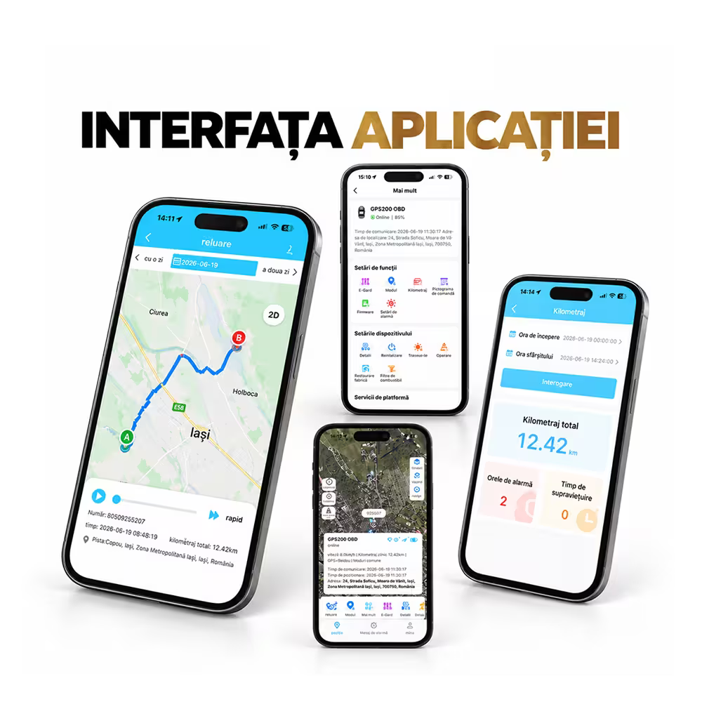 GPS TRACKER OBD CU CARTELA SIM 4G - GPS200 NOAR AUTO CU ALIMENTARE OBD - MUFA DE DIAGNOZA
