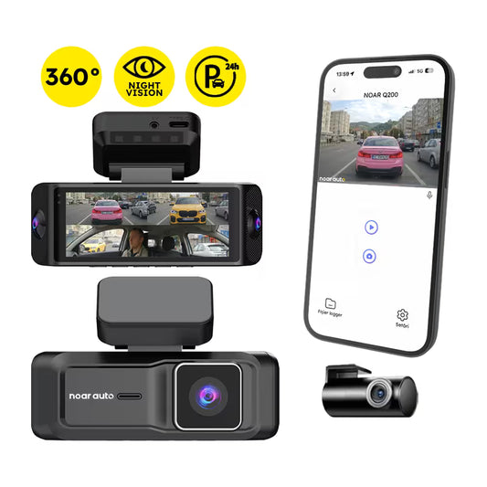 CAMERA DE BORD NOAR Q200 WIFI - 4 CANALE, 4K + FULL HD, FILMARE NOCTURNA, APLICATIE MOBILA