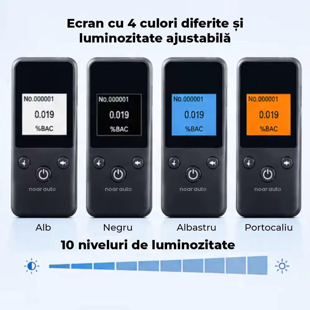 ALCOOL TESTER PROFESIONAL CU ACUMULATOR - ETILOTEST DIGITAL, ACURATETE +/- 0.01% BAC, 10 REZERVE INCLUSE