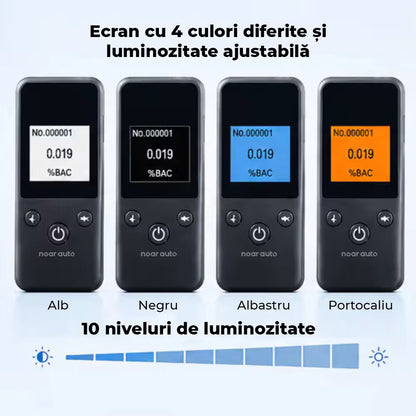 ALCOOL TESTER PROFESIONAL CU ACUMULATOR - ETILOTEST DIGITAL, ACURATETE +/- 0.01% BAC, 10 REZERVE INCLUSE