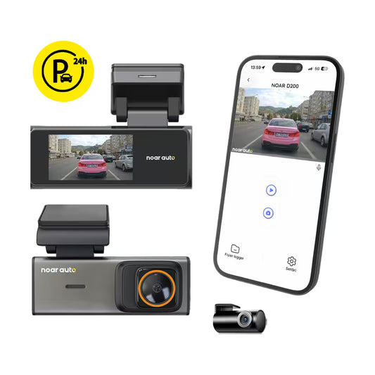 CAMERA DE BORD NOAR D200 WIFI, FILMARE 2K + FULL HD, MONITORIZARE PARCARE, APLICATIE MOBILA