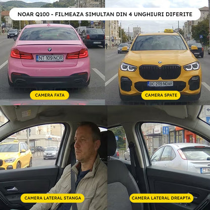 CAMERA DE BORD NOAR Q100 WIFI - 4 CANALE, 4K + FULL HD, GPS, TOUCHSCREEN, FILMARE NOCTURNA