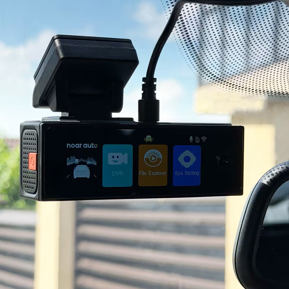 CAMERA DE BORD NOAR T100 4K - CAMERA AUTO TRIPLA - FISHEYE - TOUCHSCREEN - WIFI