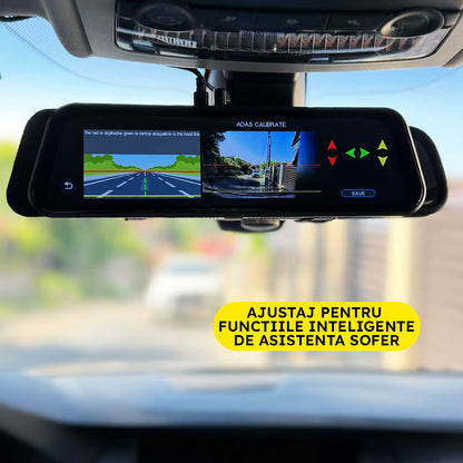 CAMERA DE BORD D300 OGLINDA - TOUCHSCREEN 9.66", FUNCTII AI - ADAS + BSD + WiFi, 4K + FULL HD