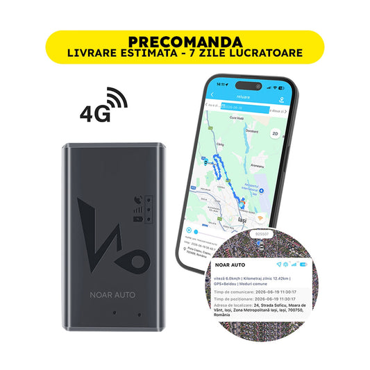 GPS TRACKER CU CARTELA SIM 4G - GPS100 NOAR AUTO - MAGNETIC, ACUMULATOR INTEGRAT